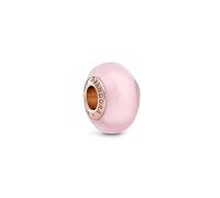 Pandora Colours Dije chapado en oro rosa de 14 quilates con cristal de Murano esmerilado