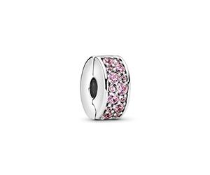 Pandora Colours Dije estilo clip con engaste pavé