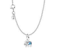 PANDORA Conjunto de joyas para mujer: Collar con colgante de elefante turquesa, plata 925, atemporal, moderno y adecuado para el día a día 28914