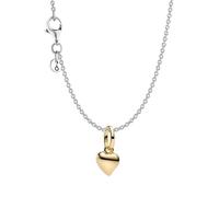 PANDORA Conjunto de joyería para mujer: collar con mini colgante de corazón, color dorado, ideal como regalo romántico 28190