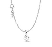 PANDORA Conjunto de joyería para mujer: Collar de plata con colgante de corazón manos libres Lote 68325 45 cm