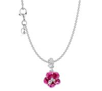 PANDORA Conjunto de regalo de collar para mujer con flor de hibisco plateada 31028, Lote 45 cm