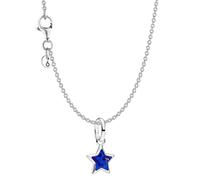 PANDORA Conjunto de regalo de collar para mujer, plata, mini estrella azul 31029, Lote 45 cm