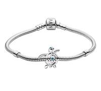 PANDORA Conjunto de regalo de pulsera de plata para mujer con diseño de tortuga marina 31012, Lote,
