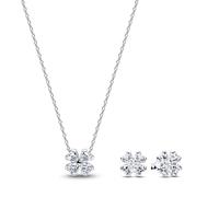 PANDORA Conjunto de regalo para mujer, collar y pendientes de botón, lote