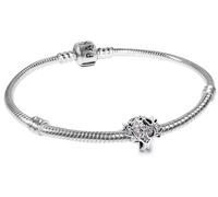 PANDORA Conjunto de regalo para mujer, Lote 20 cm | Conjunto de joyas para mujer: pulsera con dijes, cadena de serpiente en plata de ley: un regalo sorpresa ideal