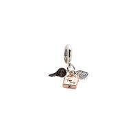 Pandora Charms CHARM COLGANTE TRIPLE LLAVE, CANDADO Y CORAZÓN EN DOS TONOS 782506C01
