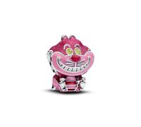 PANDORA Disney 794025C01 - Abalorio de gato de sonrisa de Alicia en el país de las maravillas (plata de ley, compatible con Moments)