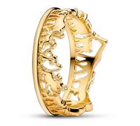 PANDORA Disney Anillo con diseño de El Rey León chapado en oro de 14 quilates