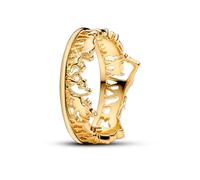 Pandora Disney Anillo con diseño de El Rey León chapado en oro de 14 quilates, talla 52