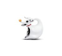 PANDORA Disney Dark Zero Dog Sterling Silver Charm with black, red yellow green glow in the dark glitter enamelSterling Silver Enamel White