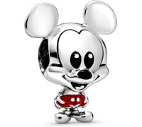 Pandora Disney Dije con diseño de Mickey de plata de ley con esmalte rojo y negro