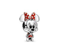 Pandora Disney Dije con diseño de Minnie de plata de ley con esmalte rojo y negro