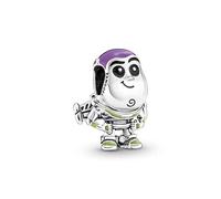 Pandora Disney Pixar Dije con diseño de Buzz Lightyear en plata de ley con esmalte morado, negro y verde