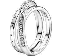 Pandora Dreifach gekreuzter Pavé-Ring 199057C01 Anillo para mujeres