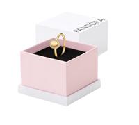 PANDORA Engravable 14k Gold-Plated Ring with Clear Cubic Zirconia