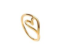 Pandora Essence 164361C00-56 - Anillo pequeño con Forma de corazón (aleación chapada en Oro de 14 Quilates, tamaño: 56)