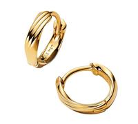 Pandora Essence 263871C00 - Pendientes de plata de ley chapada en oro de 14 quilates, 12x11,8x3,1 mm, Plata de ley, Sin piedra preciosa