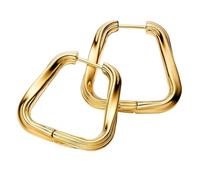 Pandora Essence 263876C00 - Pendientes de aro de plata de ley chapada en oro de 14 quilates