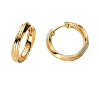 Pandora Essence 263878C00 - Pendientes de aro de plata de ley chapada en oro de 14 quilates
