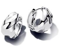 Pandora Essence 293874C00 - Pendientes de aro pequeños ondulados de plata de ley