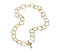 PANDORA Essence 363881C00-45 - Cadena de eslabones (plata de ley chapada en oro de 14 quilates, tamaño: 45 cm)