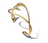 PANDORA Essence 563808C00-1 - Pulsera de plata de ley con forma de corazón (17 cm), 17cm, Plata de ley, No es una piedra preciosa