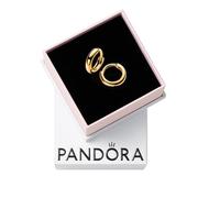 PANDORA Essence Pendientes de aro ajustados chapados en oro de 14 quilates