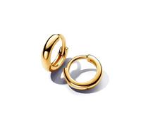 PANDORA Essence Pendientes de aro ajustados chapados en oro de 14 quilates
