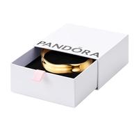 PANDORA Essence Pulsera rígida abierta ancha chapada en oro de 14 quilates
