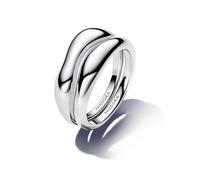 Pandora Anillos Combinables Forma Orgánica en Plata de Ley | 52