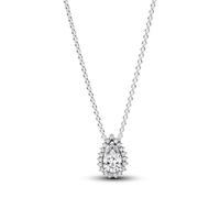 Pandora Collar Timeless 392832C01-45 Corte pera Plata de ley con circonitas cúbicas 45 cm