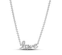 Pandora Collar Moments 393076C01-45 Amor manuscrito brillante con circonitas cúbicas 45 cm