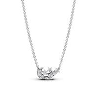 PANDORA Funkelnde Mond & Stern Collier-Halskette 392991C01-45 Cadena de Cuello para Mujeres