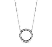 PANDORA Funkelnder Kreis Halskette 590514CZ-45 Cadena de Cuello para Mujeres