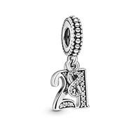 Pandora Icons Colgante con diseño de número de plata con circonitas cúbicas transparentes