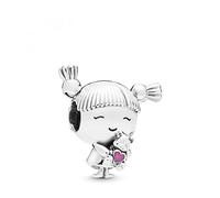 Charm Pandora 798016EN160 niña plata esmalte rosa