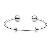 Pandora Icons Pulsera rígida abierta de plata con tapones de silicona y extremos intercambiables, 2