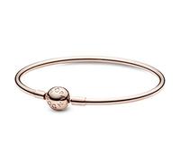 Pandora Icons Pulsera rígida chapada en oro rosa de 14 quilates, 17