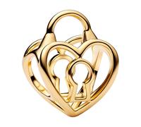 PANDORA Joya Charm Color Dorado Abierto Trabajado Corazón-Candado 764358C00