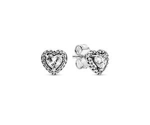 Pandora Joyas atemporales de plata de ley con corazón elevado