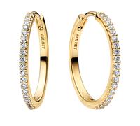 Pandora Joyas Pendientes Mujer Creolen Brillantes Color Dorado 264652C01