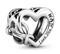 PANDORA Joyería De Plata Bead-Charm Love You Mum Corazón Infinito 798825C00