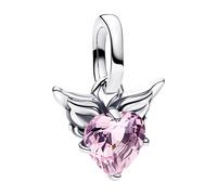 Pandora Joyería Mini Charm Colgante Plata Corazón Alado Rosa 793626C02