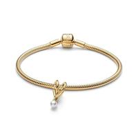 PANDORA Juego de iniciación pulsera para mujer, diseño de corazón, color dorado 21118