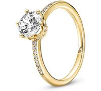 Pandora Klare Funkelnde Krone Solitärring 168289C01 Anillo para mujeres