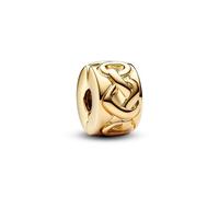 Pandora Knotted Hearts Clip Charm 768035C00, talla única, Oro amarillo, No es una piedra preciosa