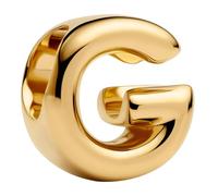 PANDORA Letra G Alfabeto Mini Charm Plata de Ley Chapado en Oro de 14 K Compatible Moments, Tamaño: 6,5 x 8,2 x 7,5 mm 763953C00