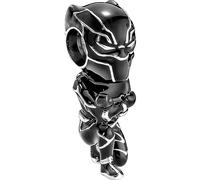 Pandora Marvel Dije con diseño de Pantera negra en plata de ley con esmalte negro