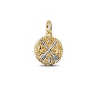 Pandora Medallón 764081C01 – Plata de ley chapada en oro 14K con circonitas para Me y Moments